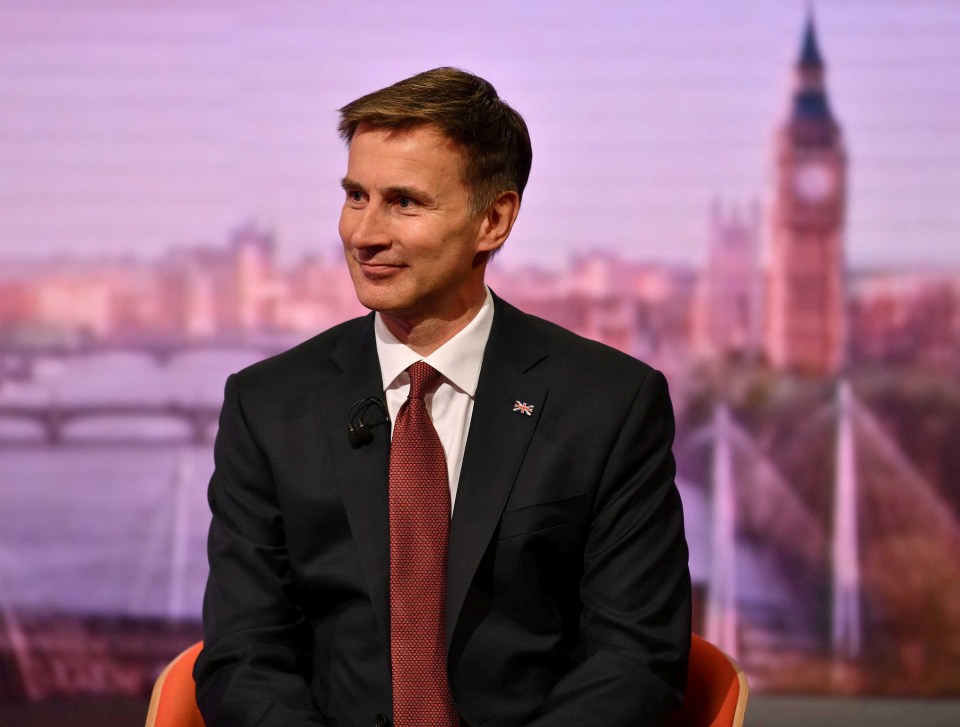  Jeremy Hunt will stay in second place