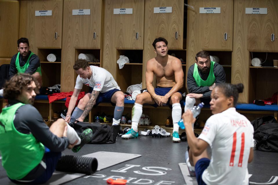  A dejected Mark Wright in the England dressing room after the match