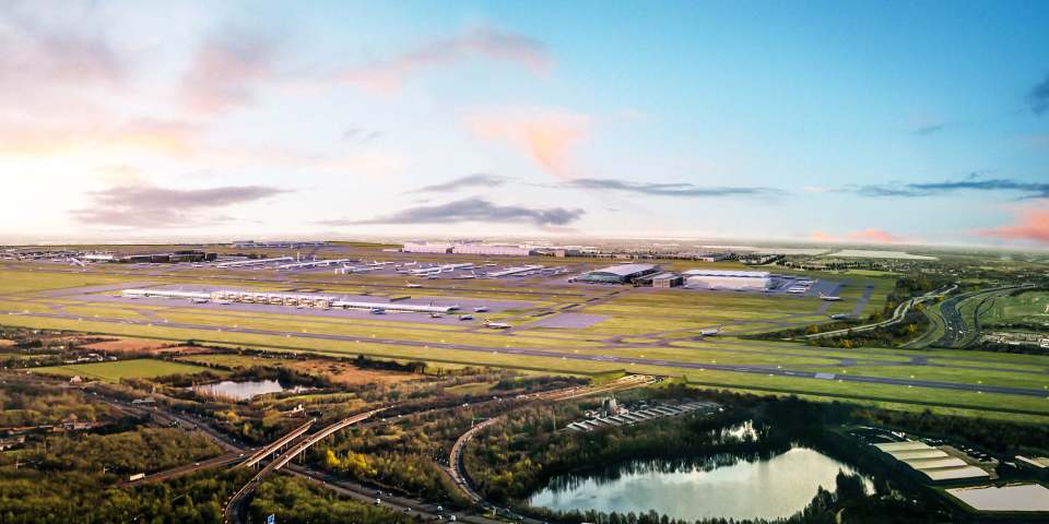  This image shows the plans for Heathrow's third runway, which is set to be completed by 2026