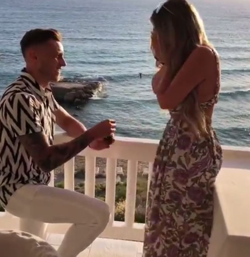  Holly shared a video of the moment her boyfriend got down on one knee