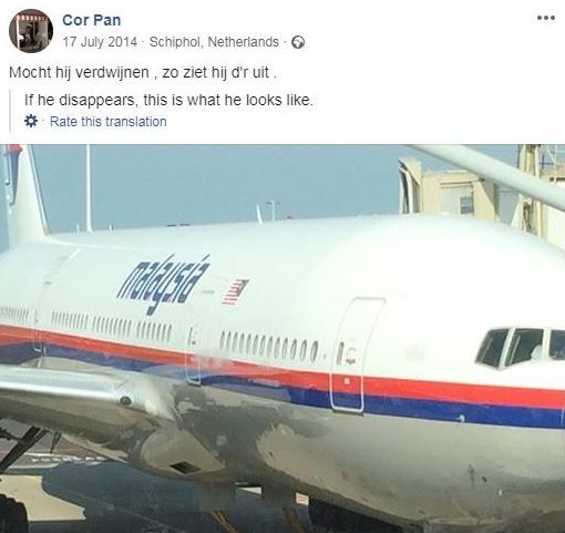 The Facebook post's teerily prophetic caption reads: 'If it disappears, this is what it looks like'