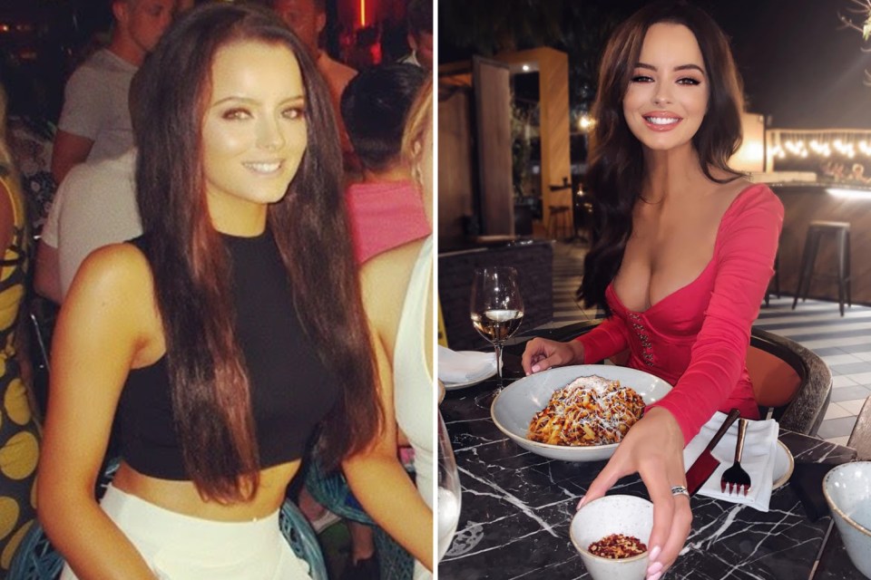 A younger Maura, left, looks totally different to the model now