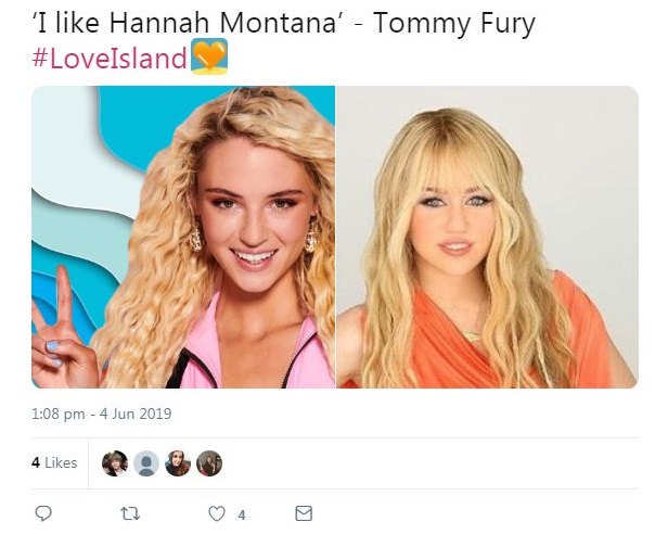  Fans pointed out the likeness between Lucie and Hannah Montana