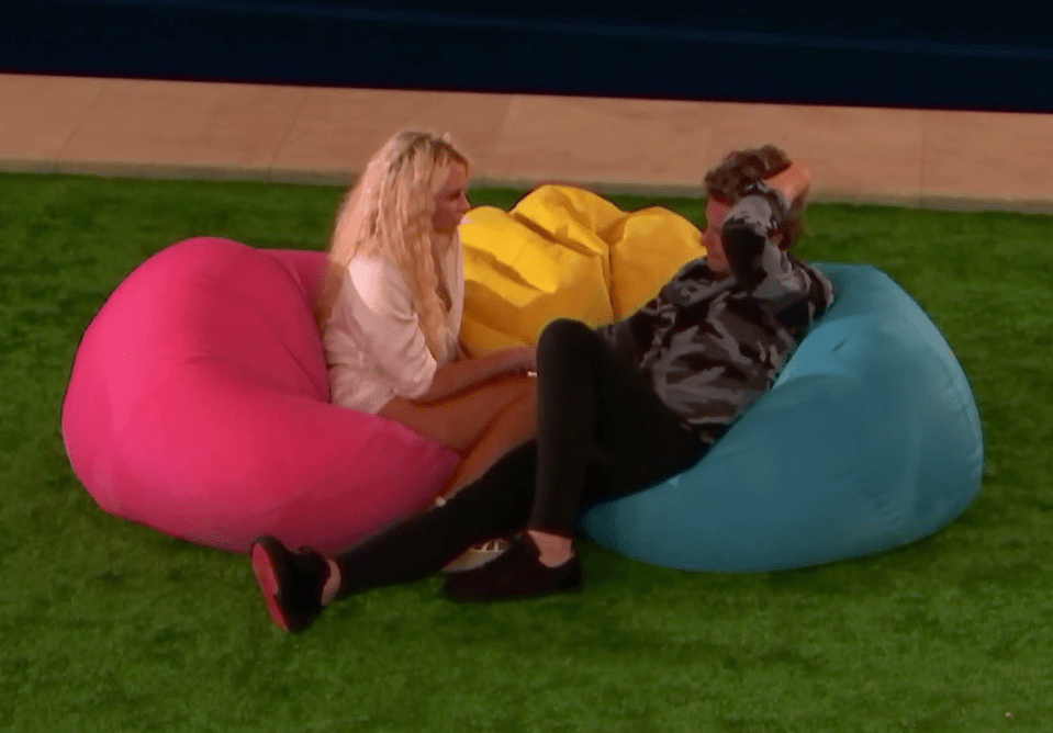  Lucie and Joe looked miserable on their beanbags
