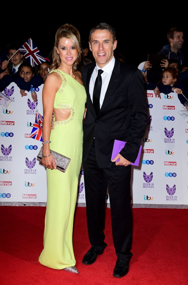  Julie at the Pride of Britain Awards last year with her husband, David's former teammate and good pal, Phil