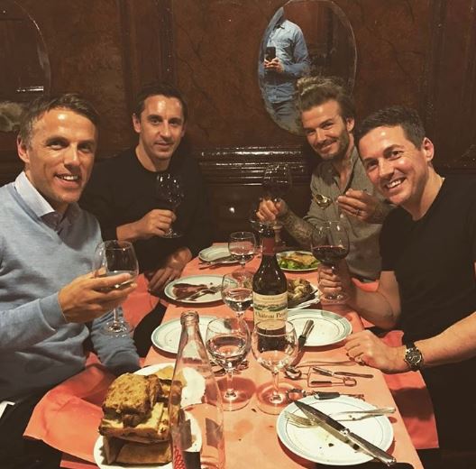  David and Phil remain good friends. Also pictured here is Phil's brother Gary and David's best mate, Dave Gardner
