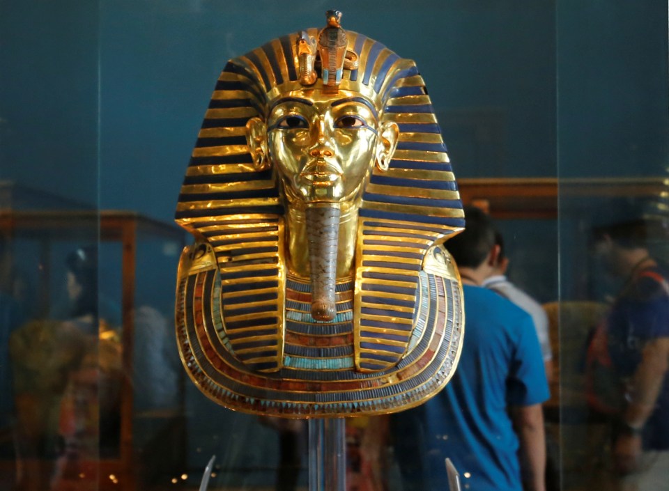King Tut is famed for the iconic 'death mask' placed over his head for his burial