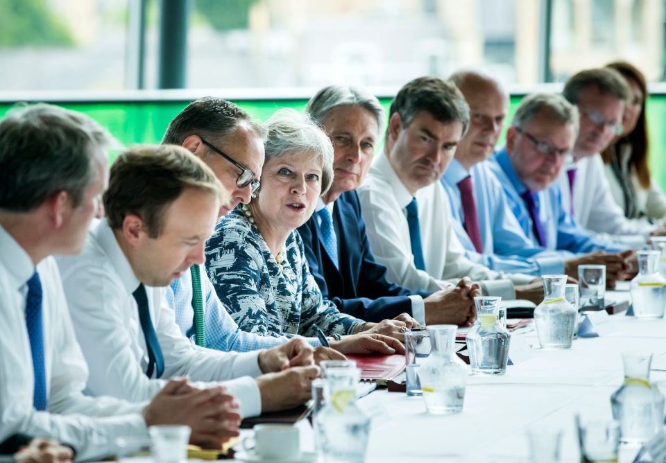  How Mrs May's Cabinet looked just last September