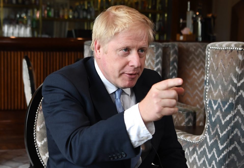 Boris Johnson during the Conservative leader hustings in Northern Ireland