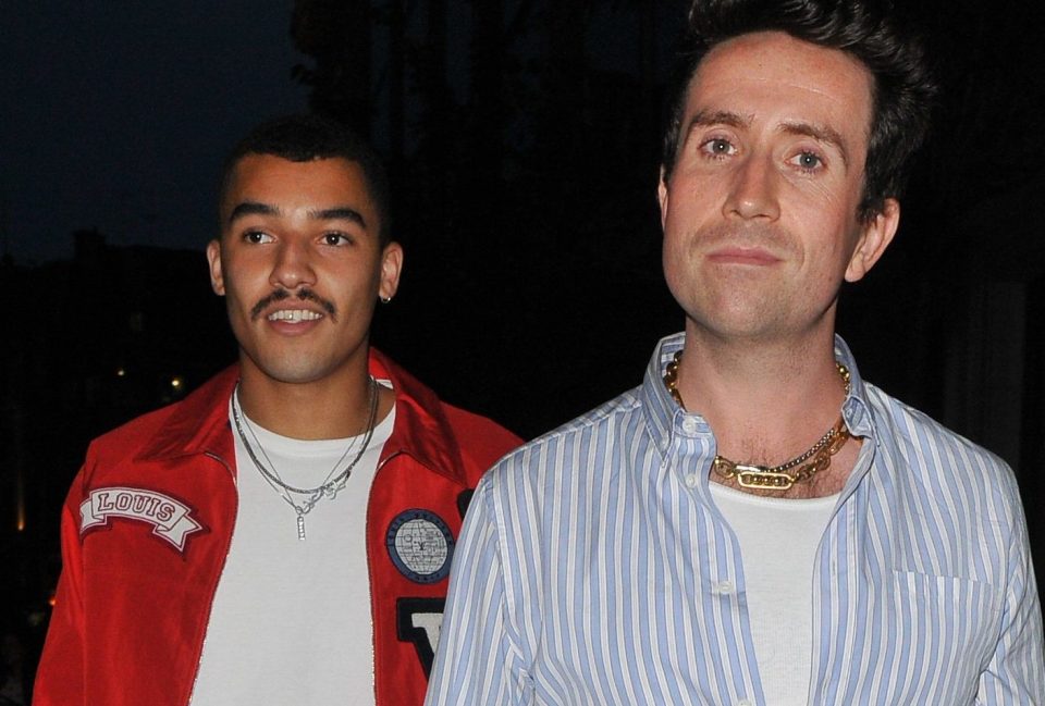 Nick Grimshaw (right) with boyfriend Meshach Henry