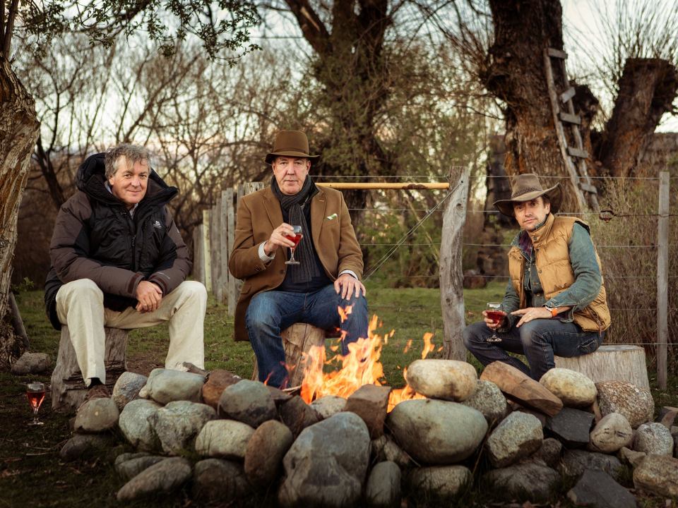 Ex-Top Gear hosts Jeremy Clarkson, James May and Richard Hammond in Patagonia in 2014