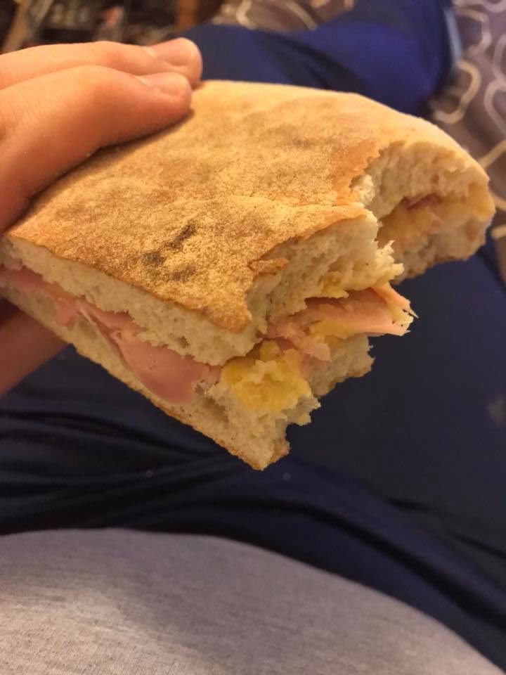  One Twitter user snapped a picture of his stottie filled with ham and pease pudding