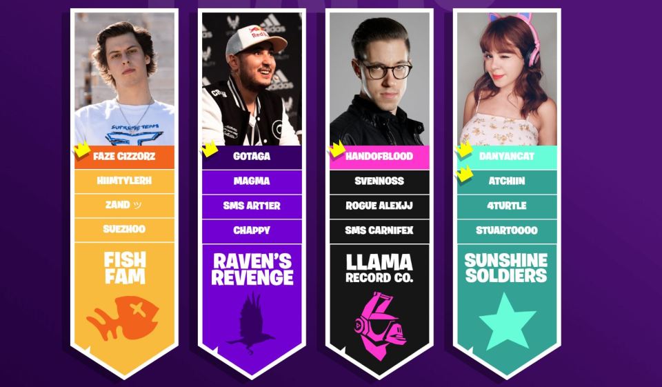  Some of the players competing in the Fortnite World Cup Creative Finals