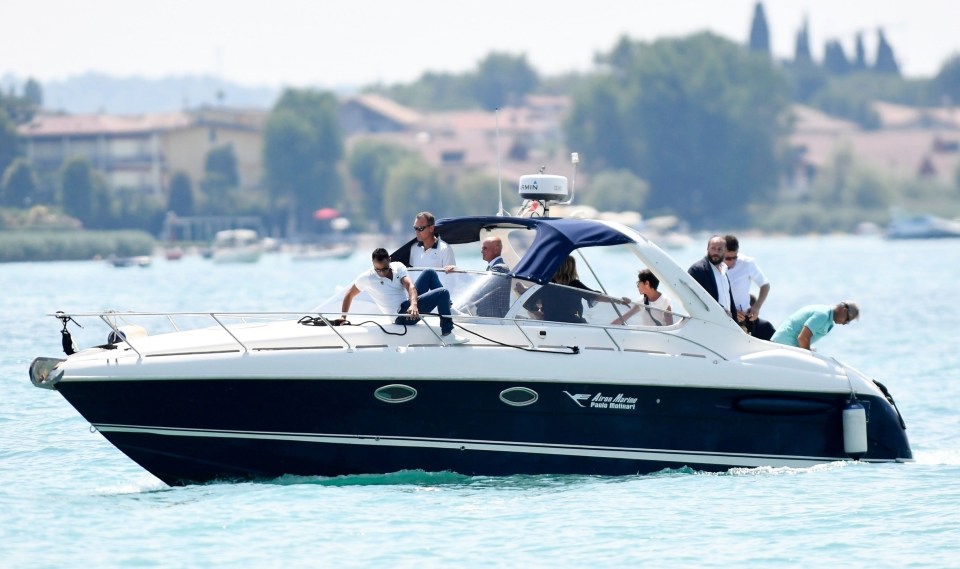  They kicked off their visit with a boat trip on the lake