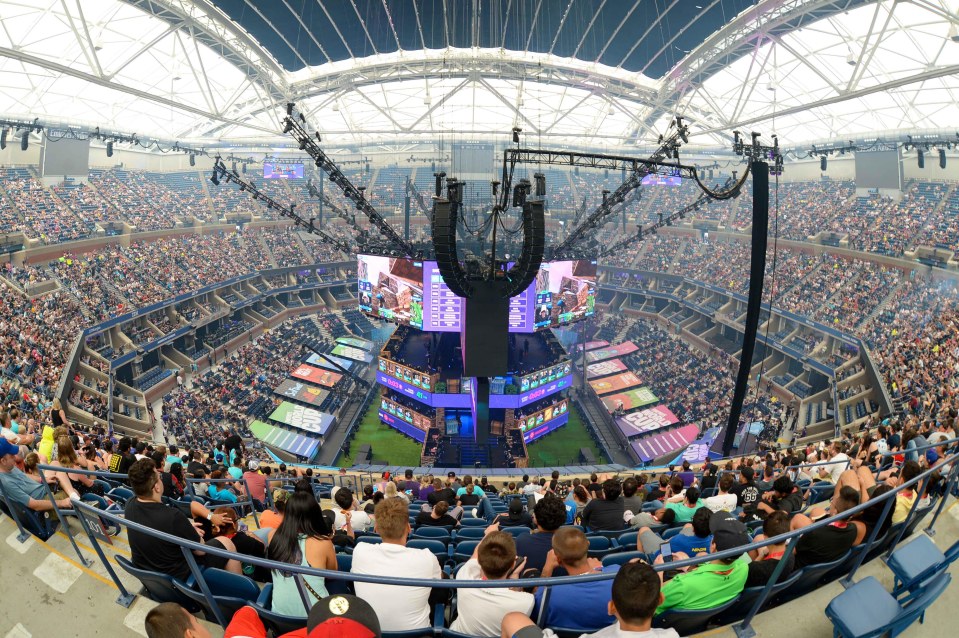  The gaming tournament was held at the Athur Ashe Stadium in New York City