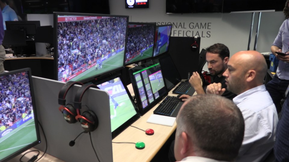 Each match will have a team of three working at the VAR hub in Stockley Park, near Heathrow