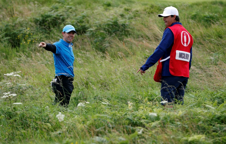  Rory McIlroy was carded a disastrous quadruple bogey eight on the first hole of The Open at Royal Portrush