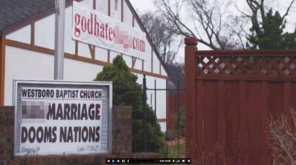  The church in Kansas, clearly displaying its warped hate speech