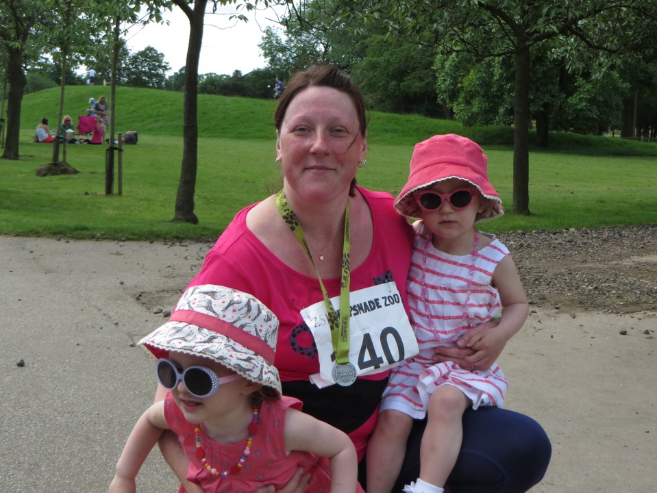 Helen put on weight after having her kids and started running in 2014