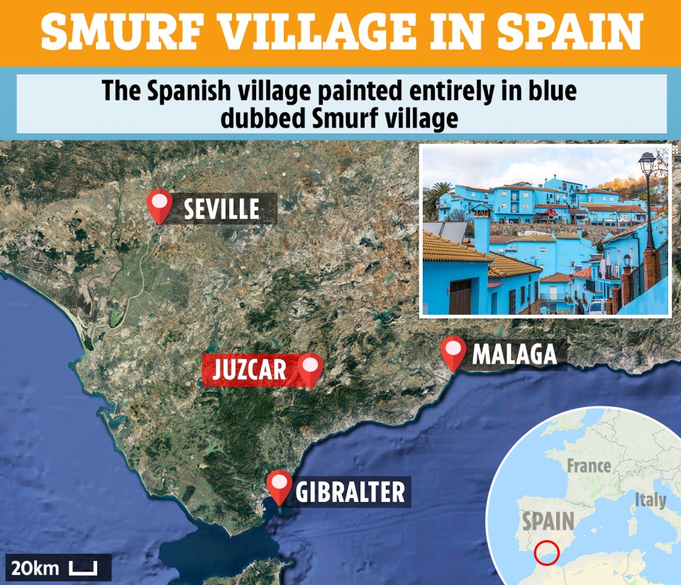 The village is around 2hrs from Malaga