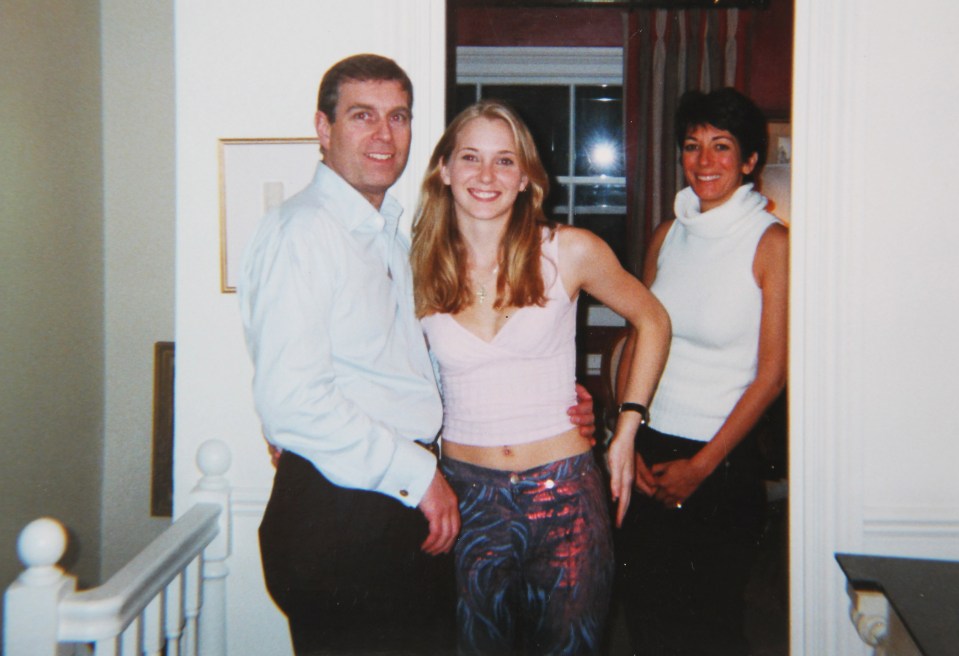  Virginia Roberts in her infamous picture with Prince Andrew in London in 2001. She claimed the royal had sex with her - which he has vehemently denied
