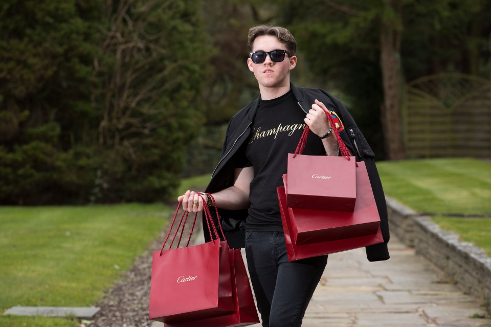  Watkin shows off after going on a  shopping spree