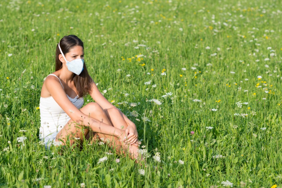 Experts have said wearing a face mask can stop hay fever symptoms