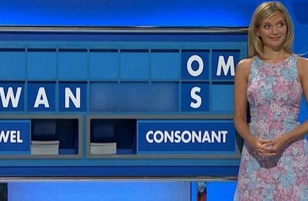  In July she flipped over the letters to reveal a rude seven letter word