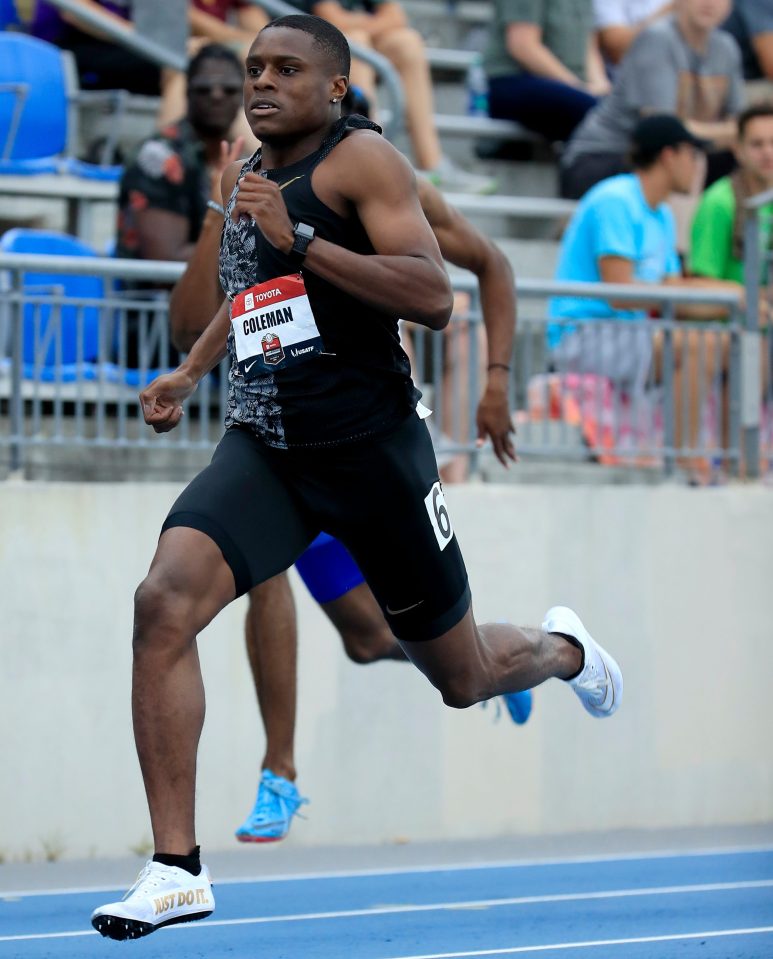 Christian Coleman has three targets for the next year - Olympic and world golds plus closing on Usain Bolt's 9.58secs record