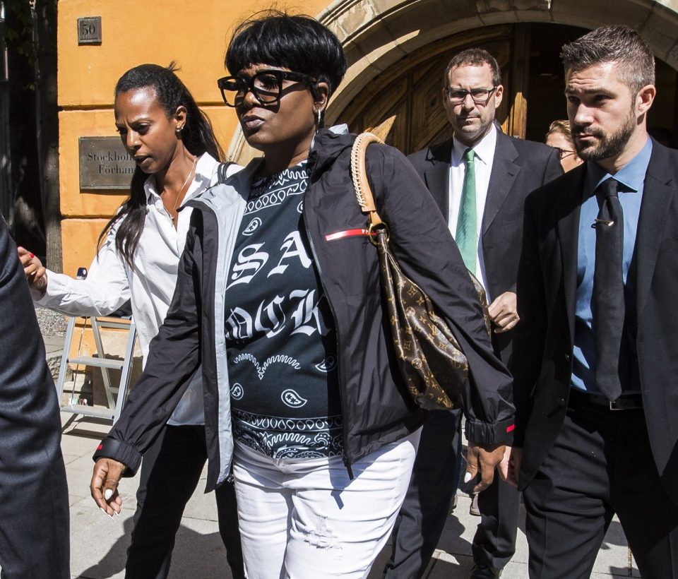  A$AP Rocky's mum, Renee Black, pictured leaving the courthouse on the second day of her son's trial