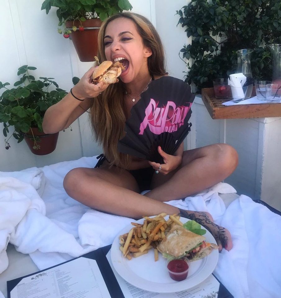  A recent picture of Jade on Instagram enjoying her food