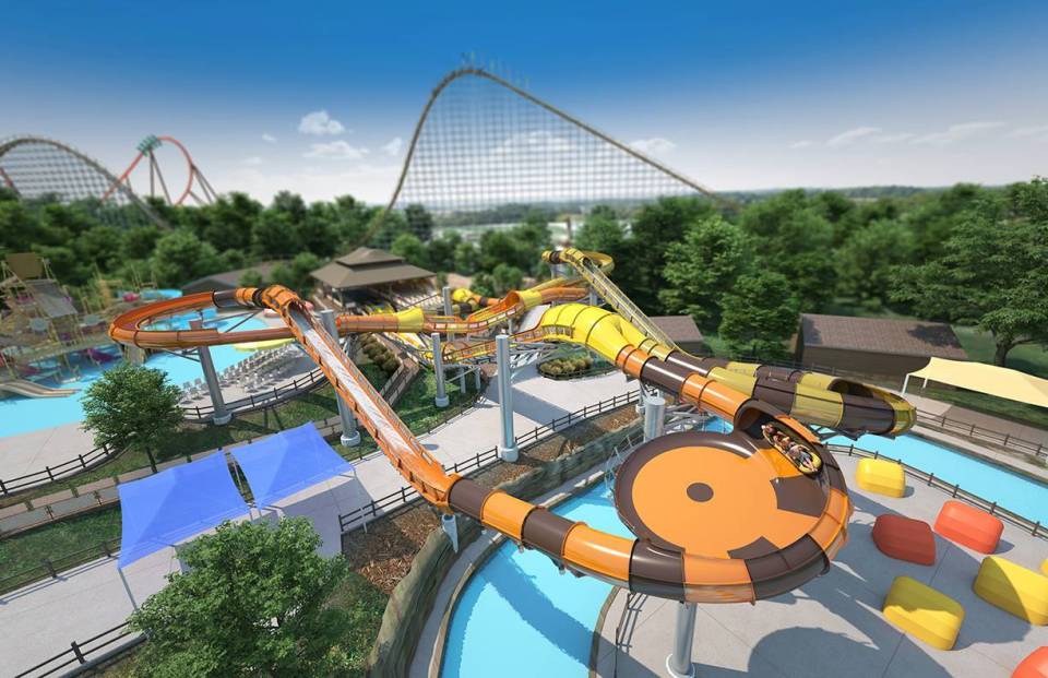 The ride also features "flying disk" sections