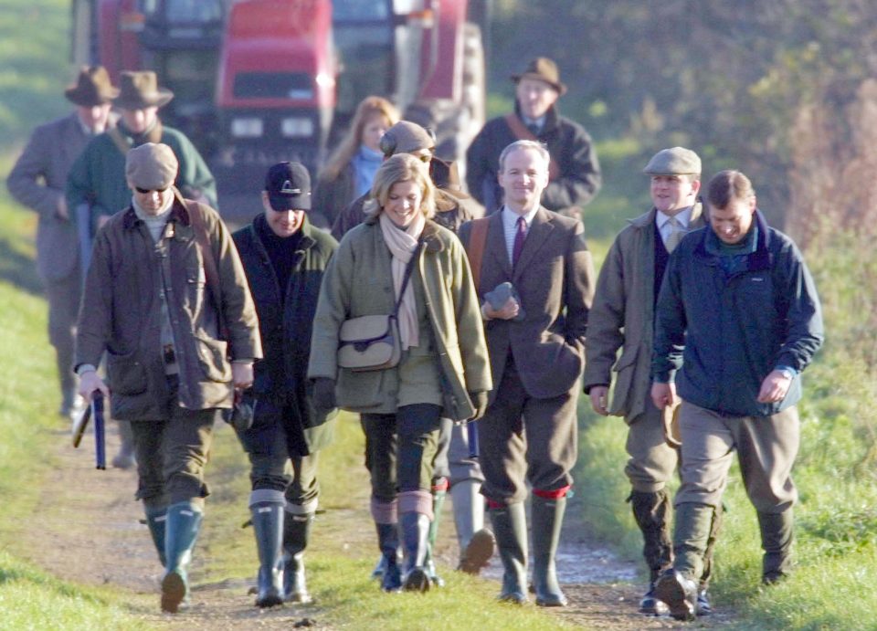  Prince Andrew, far right, on the shooting party attended by Epstein