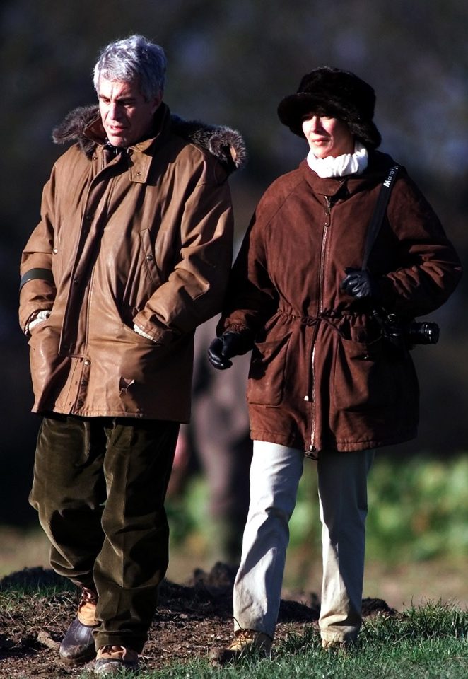  Jeffrey Epstein and Ghislaine Maxwell on a pheasant shoot with Prince Andrew at the Sandringham estate in December 2000