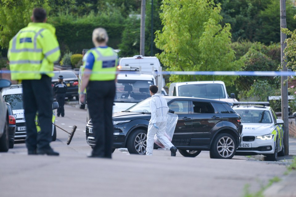  Police sealed off Ladypool road in Sparkbrook, Birmingham on Saturday evening