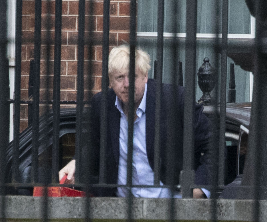  Boris arriving at No10 this morning