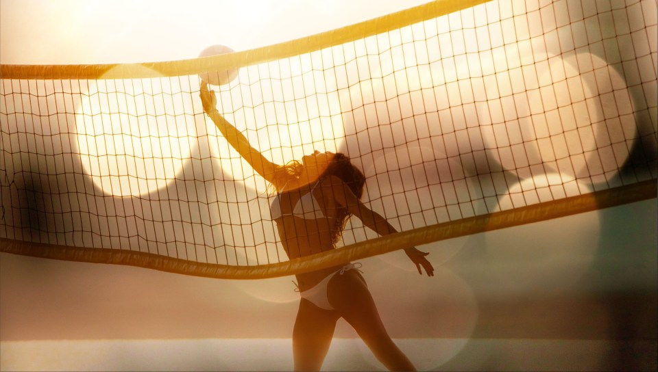  ‘Beach Volleyball’: a woman plays volleyball on the beach in Antigua in James Callaghan's pic