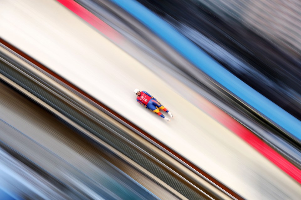  ‘Luge’ – Romania’s Valentin Cretu, on his 2nd practice run, ahead of PyeongChang 2018 Winter Olympic Games in South Korea, in this photo by Mike Egerton