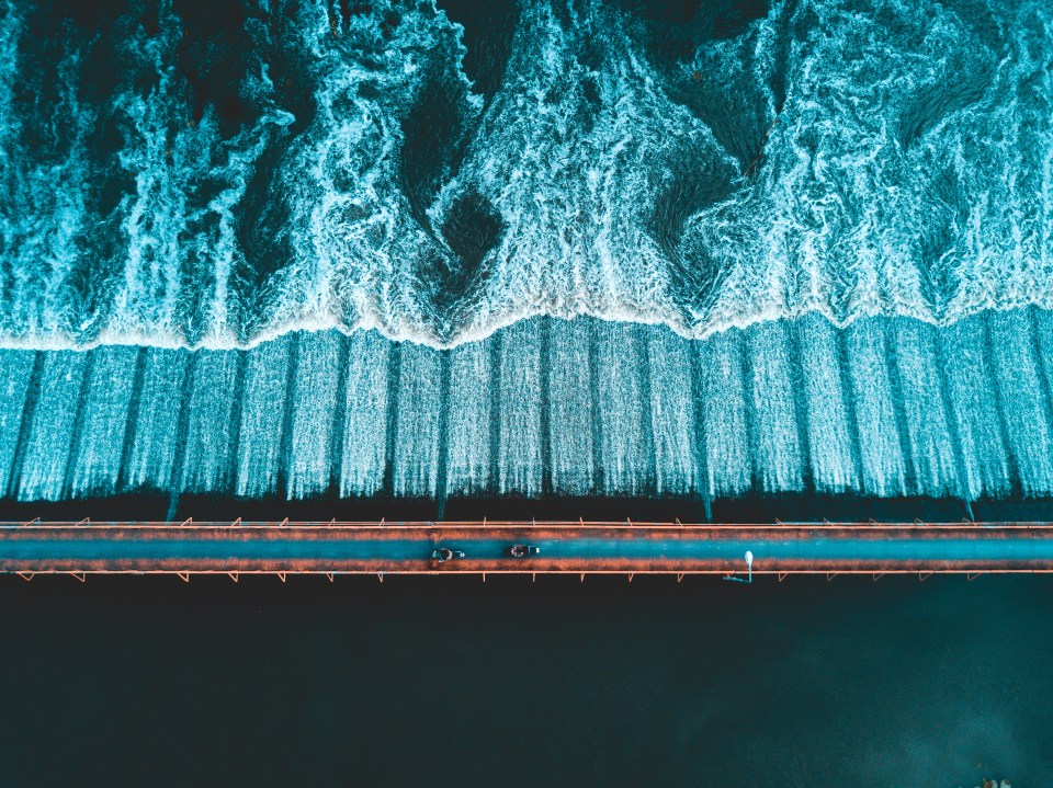  Aerial shot here, for Thomas Sweetman's 'River Bridge Crossing'