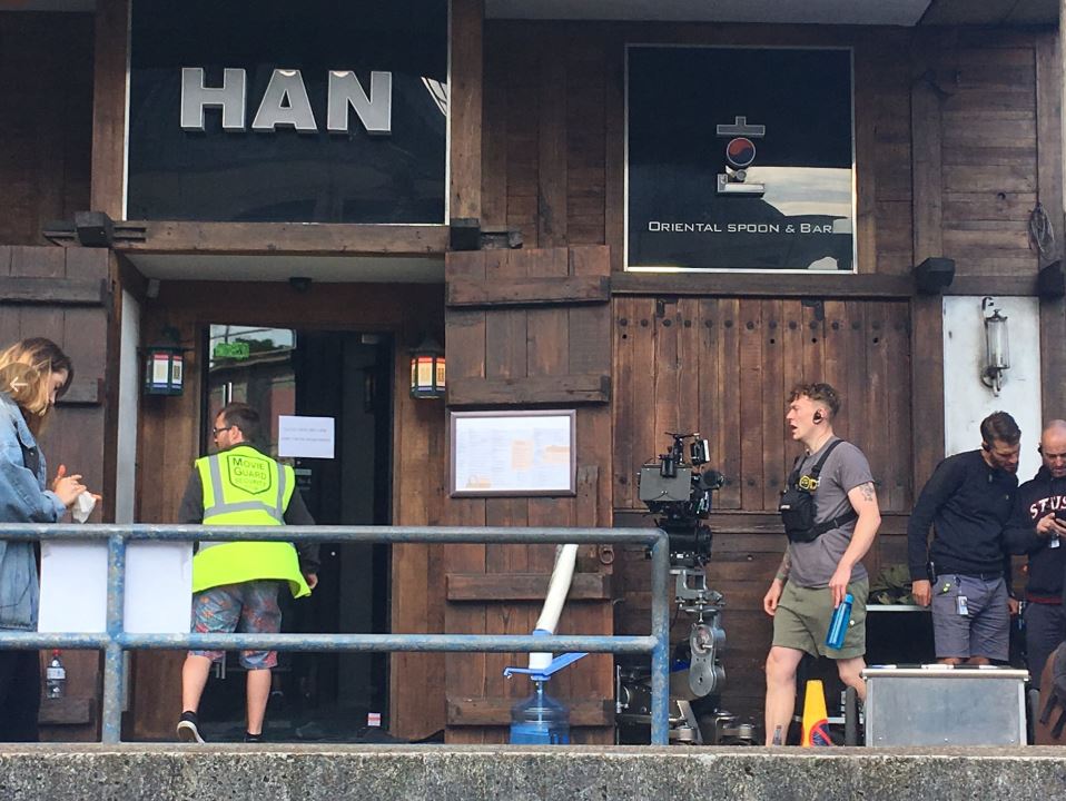  The crew have changed the bars name to fit the scene for Killing Eve