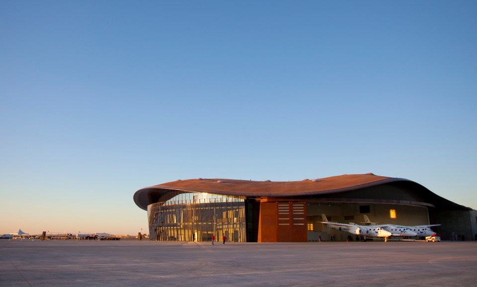  The new spaceport alongside the company's VMS Eve carrier aircraft