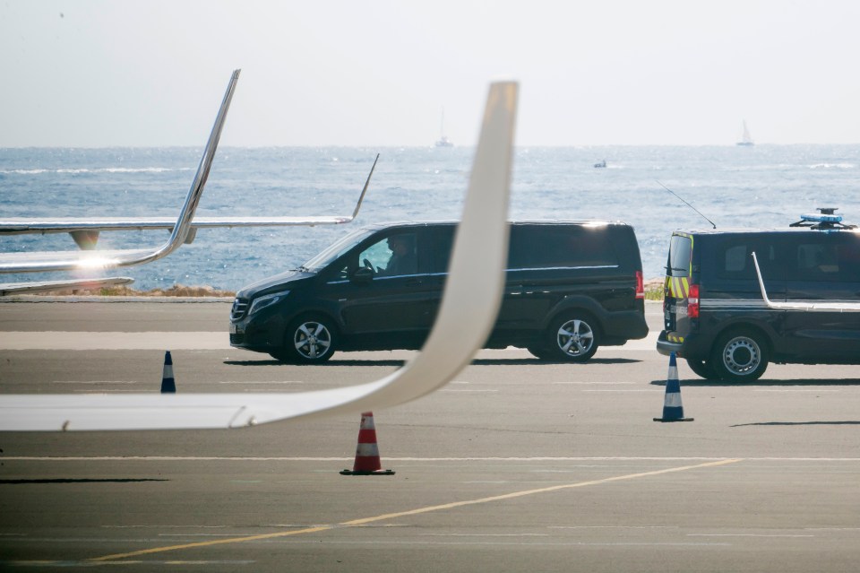  The royals were driven off in a blacked-out Mercedes