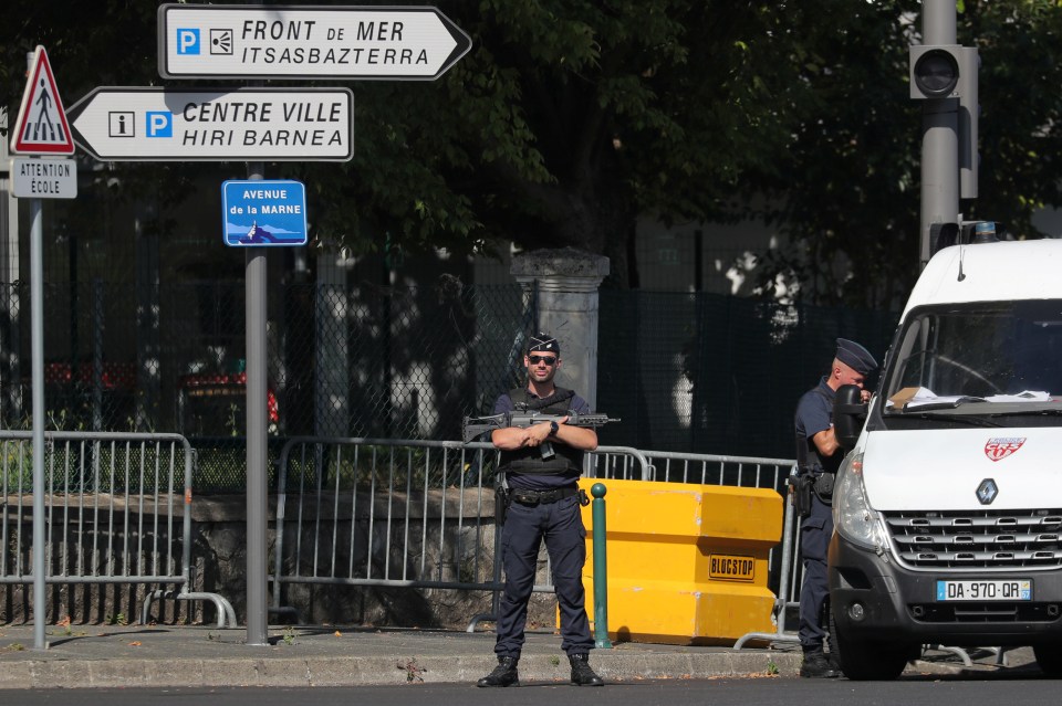  Armed guards are keeping the town quiet and trouble-free today