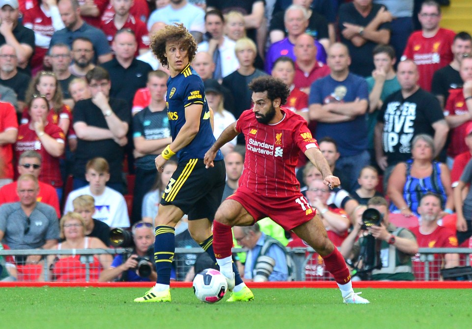  David Luiz had an afternoon to forget, giving away a penalty and losing Salah for the second