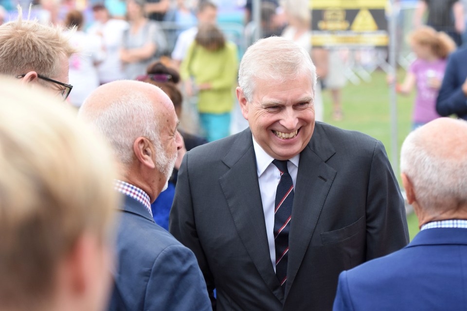  The Duke of York looked 'relaxed and happy' as he cracked jokes with organisers, and he was later heard remarking what a 'nice day' it was
