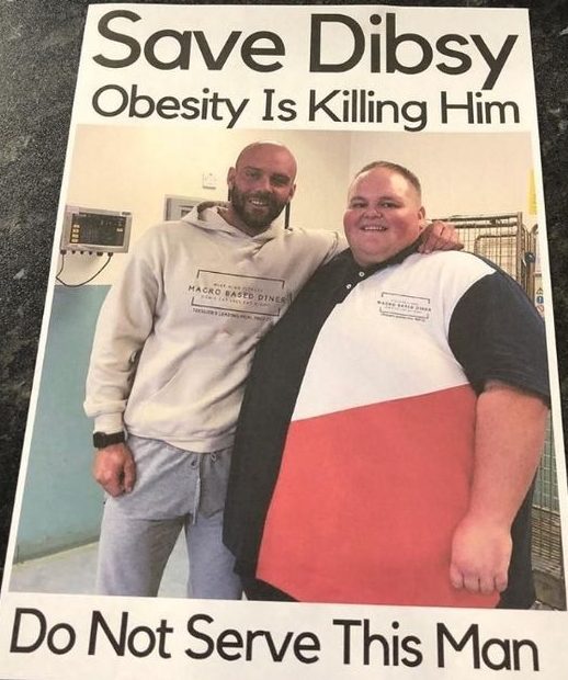 Gym boss Mike Hind printed leaflets telling takeaways not to serve Dibsy