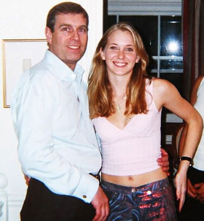  Virginia Roberts, pictured with Prince Andrew, claimed Brunel slept with her at 16