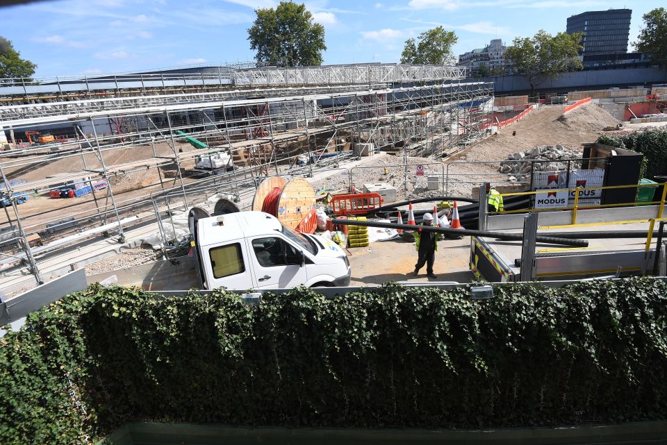  The construction site for the HS2 high-speed rail scheme in Euston, London