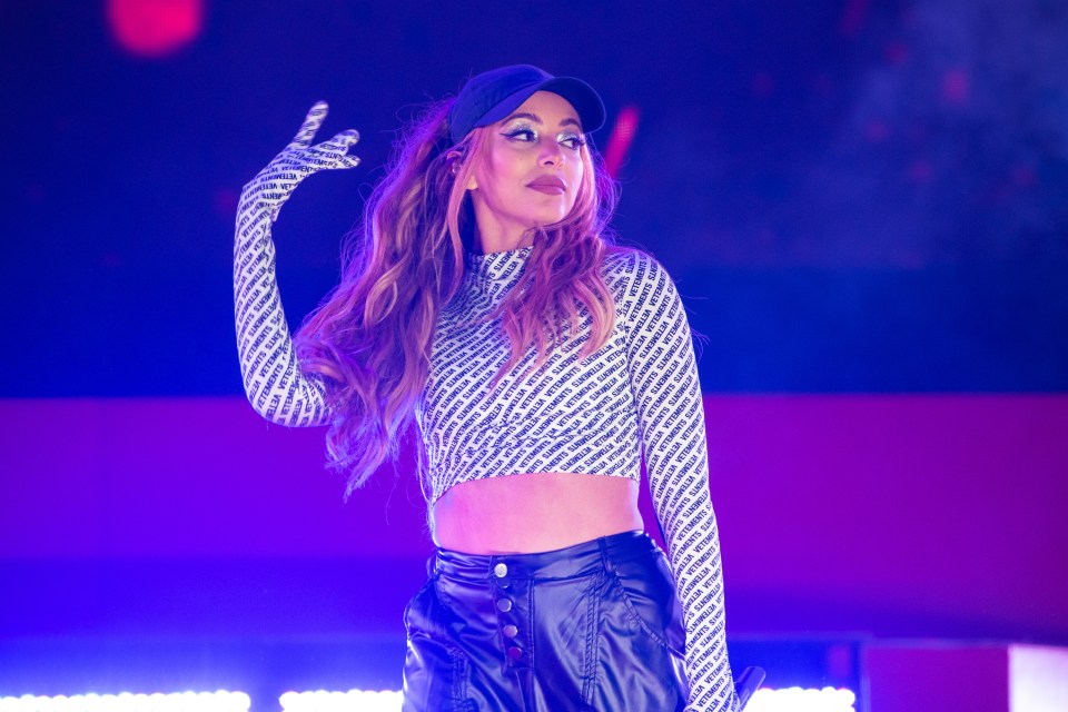  Jade Thirlwall stunned in dark trousers and a monochrome top