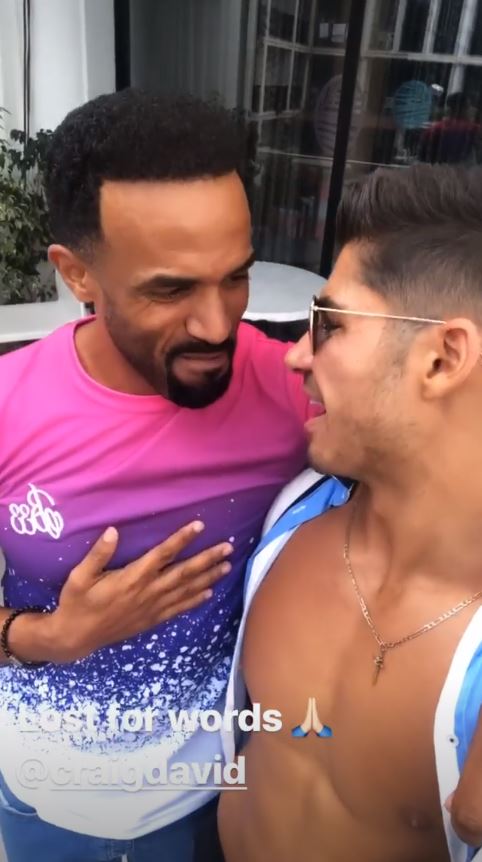  Craig looked genuinely touched by a shirtless Anton's admiration of him